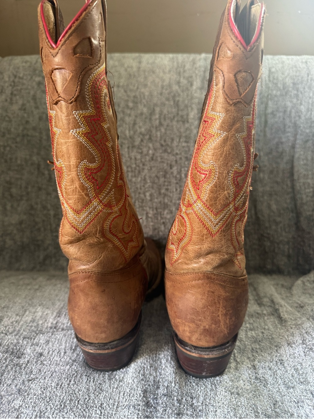 Brown Embroidered Western Ankle Boot - Women - Picture 6 of 13